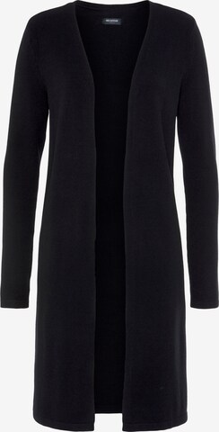 HECHTER PARIS Knit Cardigan in Black: front