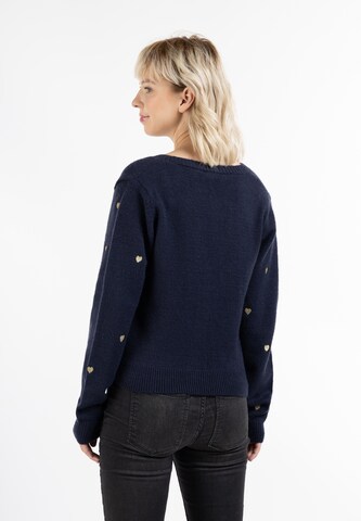 MYMO Knit Cardigan 'Nolie' in Blue