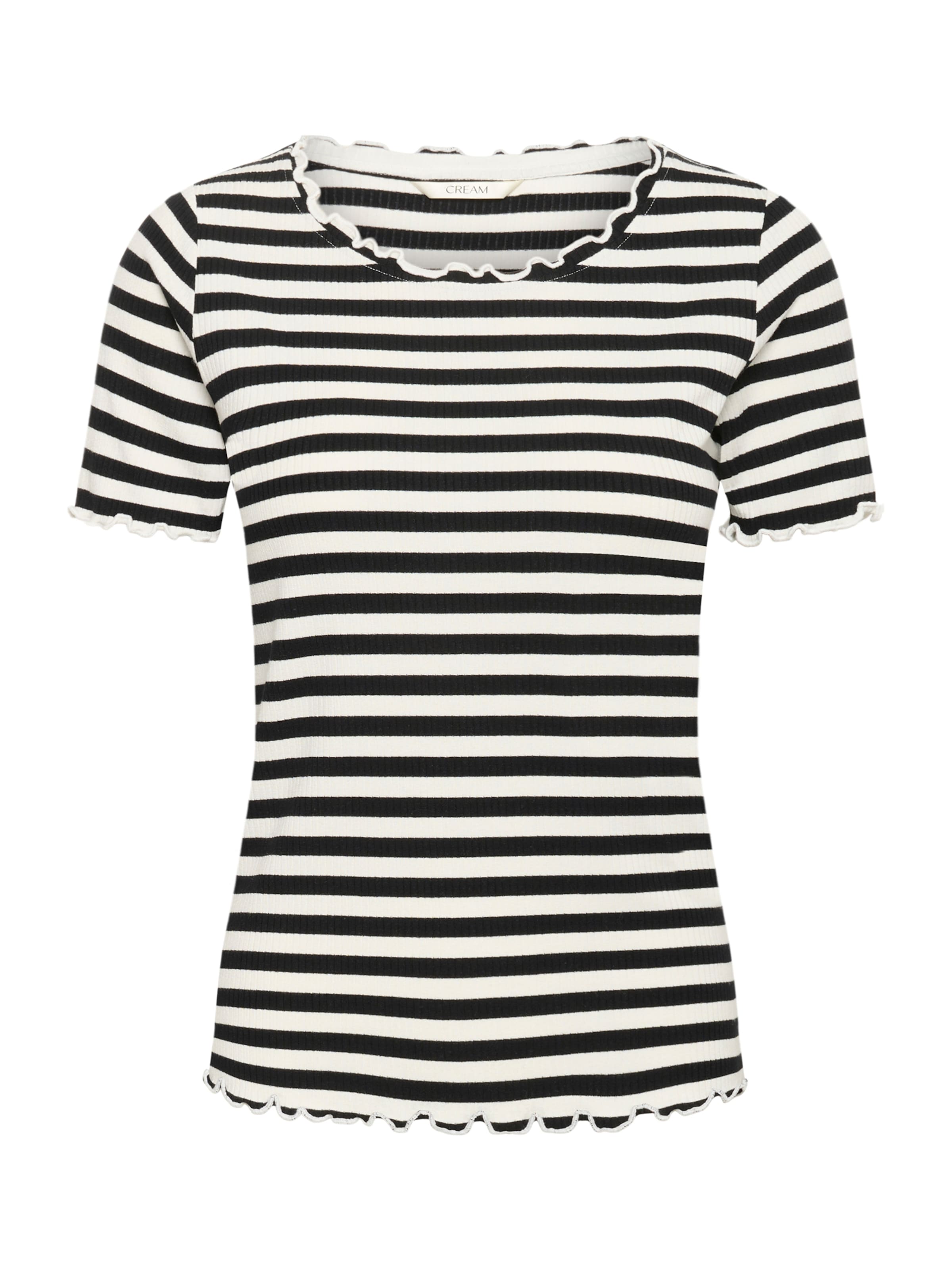 Tricou 'CRRibba' de la Cream pe negru: față