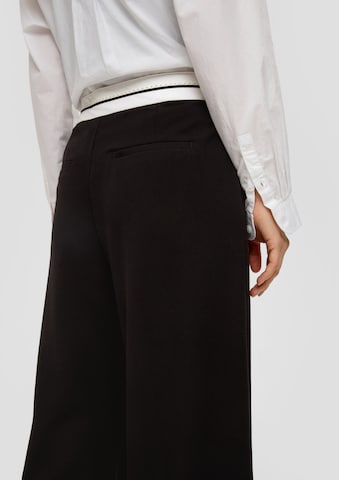 Wide leg Pantaloni di QS in nero