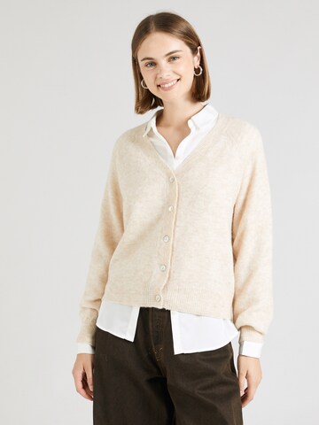 Cardigan 'RIETTE' NÜMPH en beige : devant