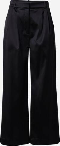 Wide leg Pantaloni cutați de la Abercrombie & Fitch pe negru: față