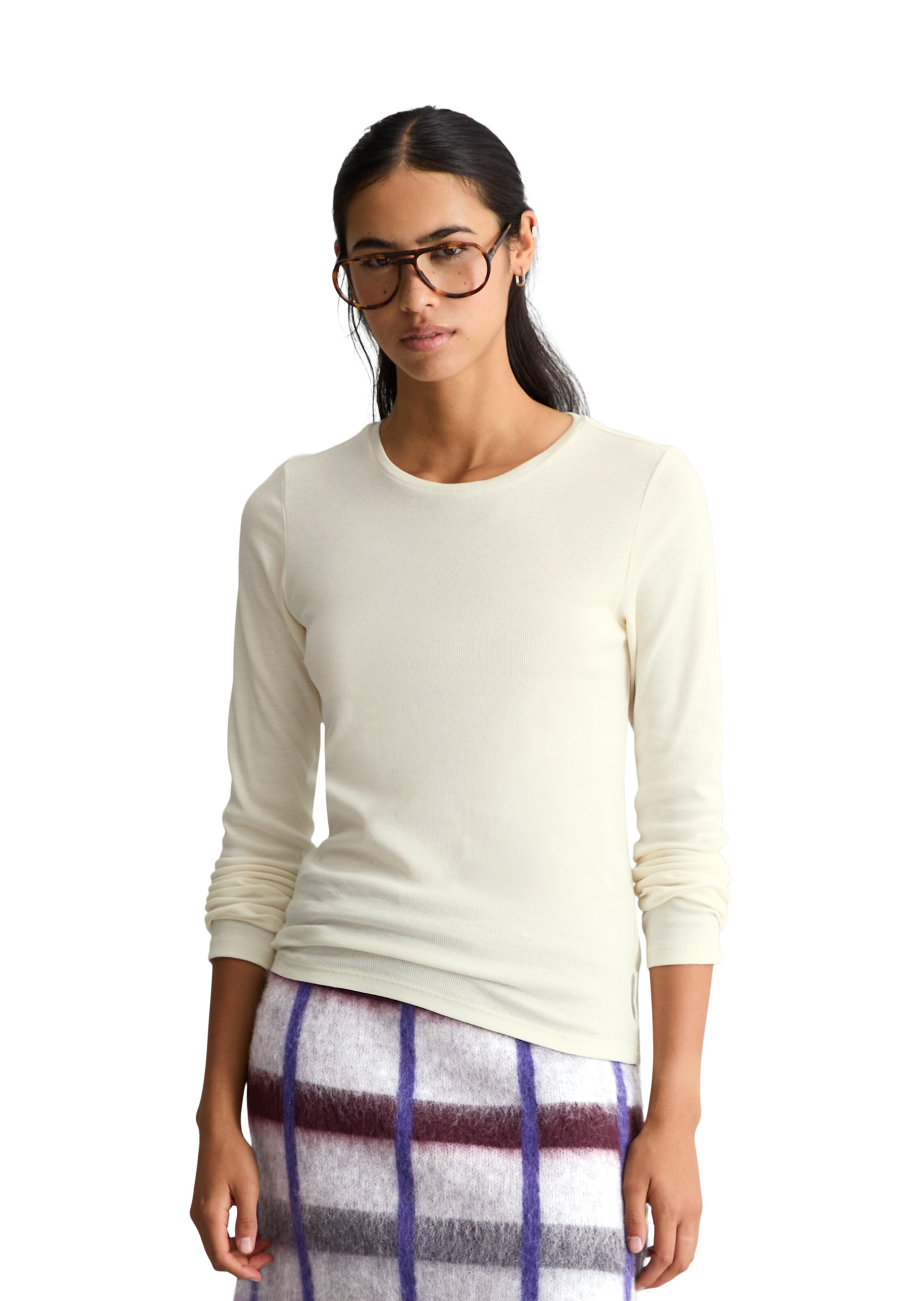 T-shirt Marc O'Polo DENIM en blanc : devant