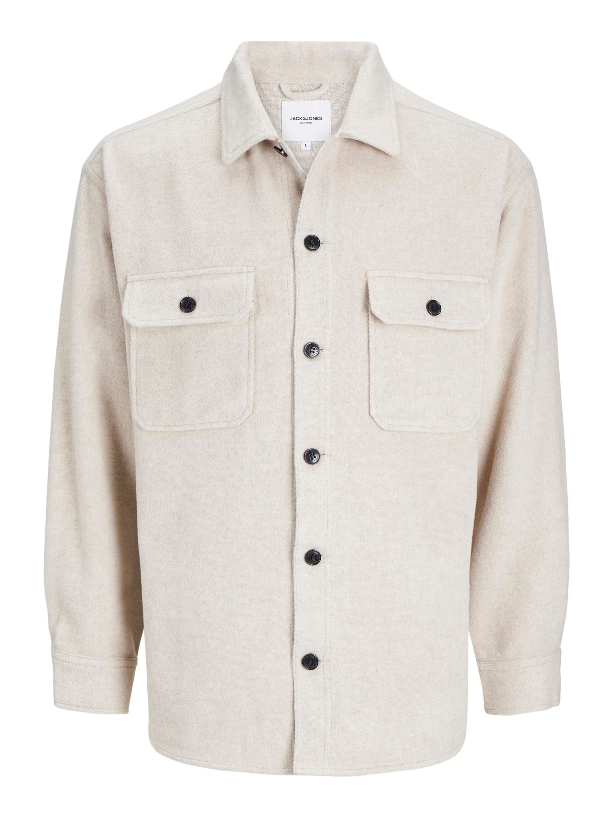 Jack & Jones Junior - Ajuste confortable Camisa en beige: frente
