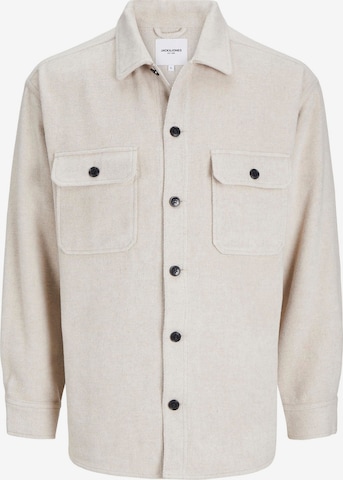 Jack & Jones Junior Comfort fit Overhemd in Beige: voorkant