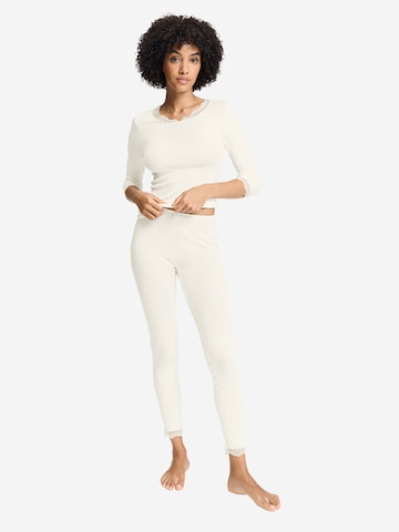 Hanro Skinny Leggings ' Woolen Lace ' in Wit