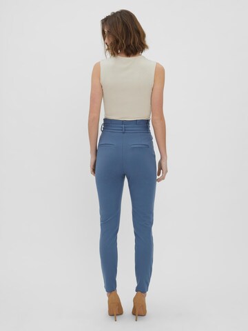 VERO MODA Slim fit Pleat-Front Pants 'Eva' in Blue