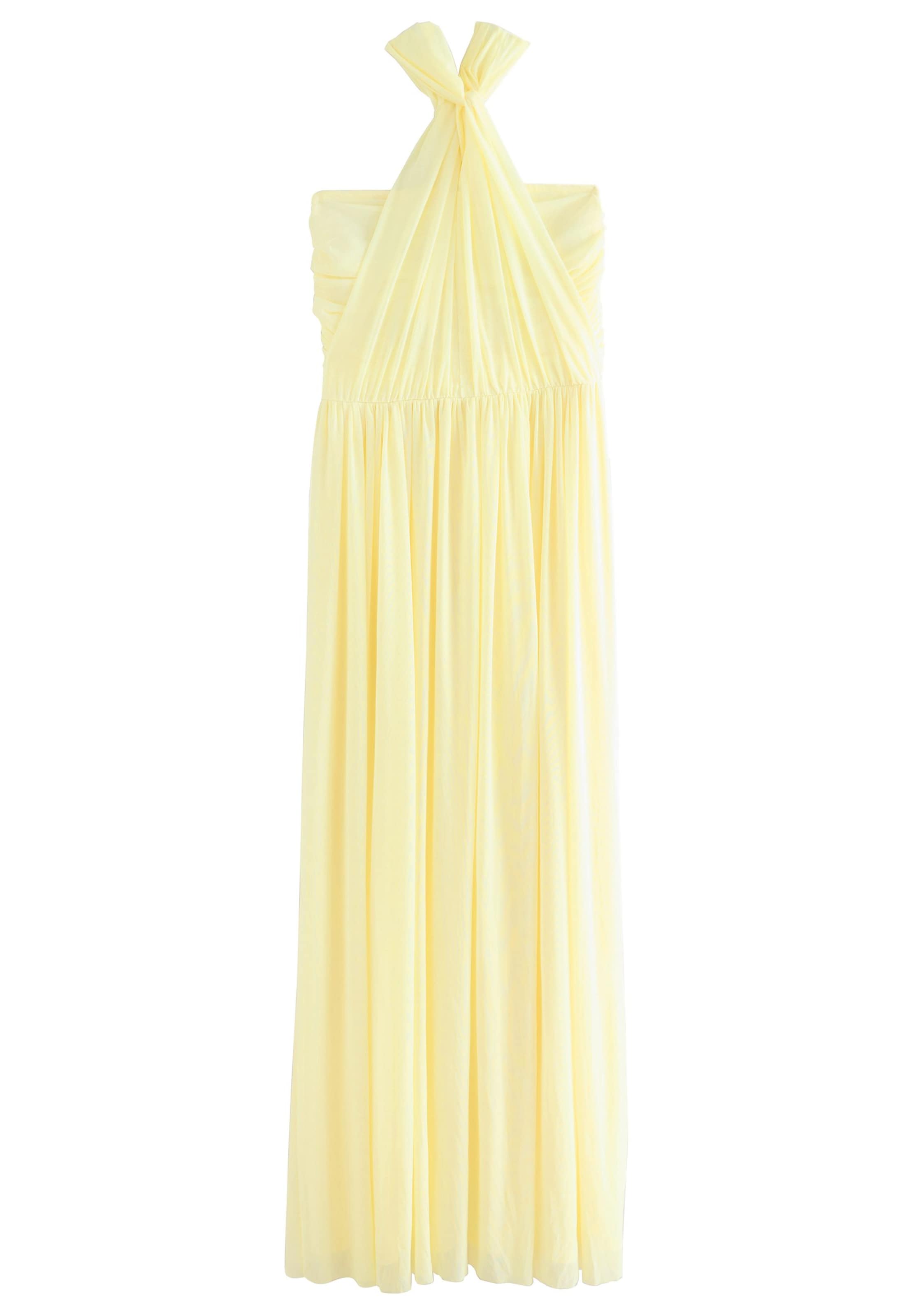 Next Βραδινό φόρεμα σε κίτρινο: μπροστά