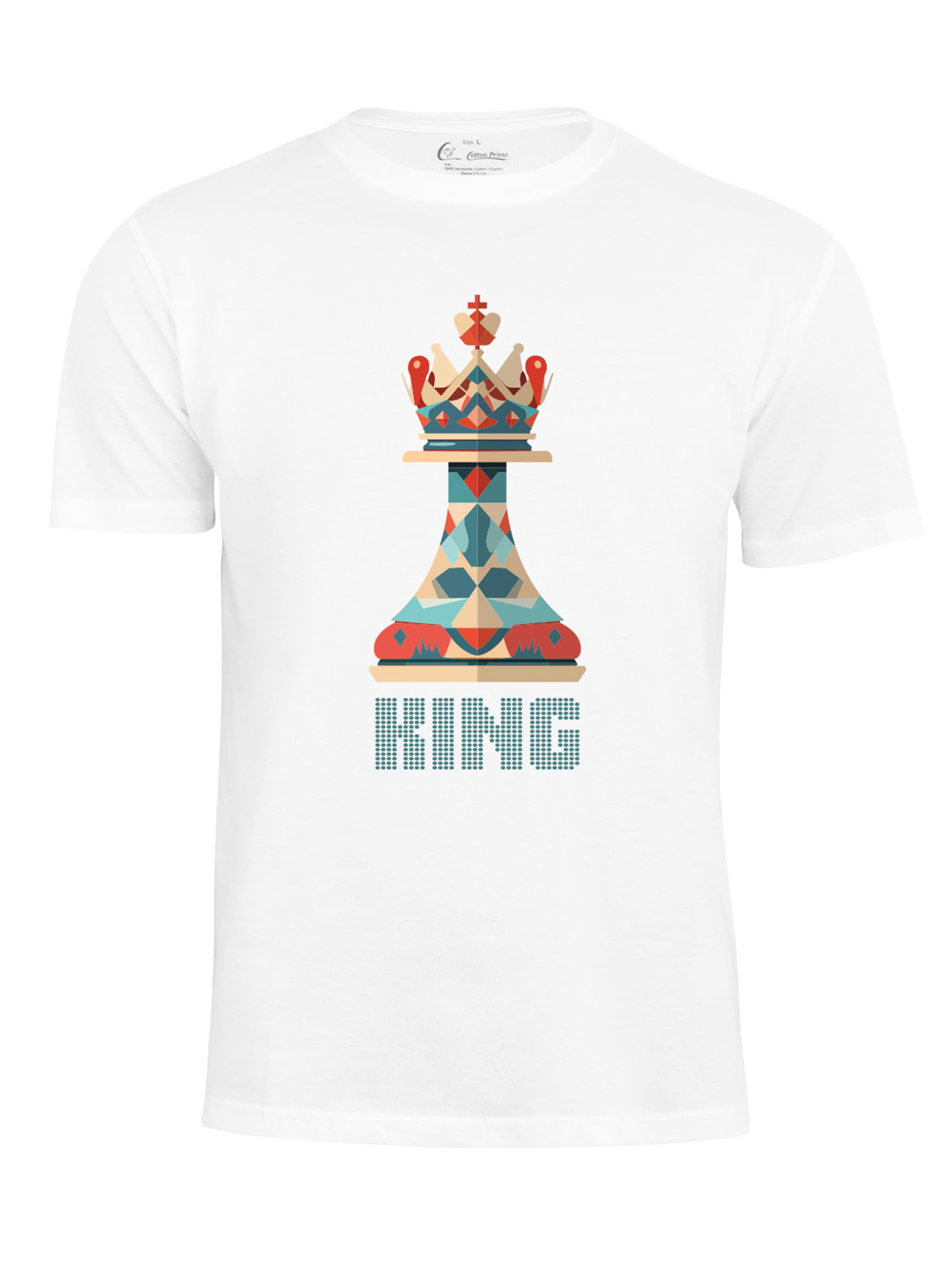 Cotton Prime Shirt 'King' in White: front
