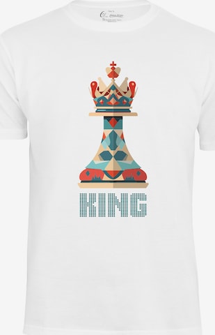 T-Shirt 'King' Cotton Prime en blanc : devant