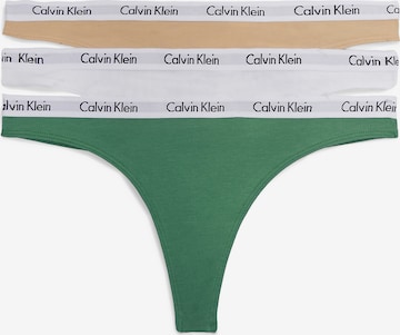 Calvin Klein Underwear Thong 'Carousel' in Beige: front