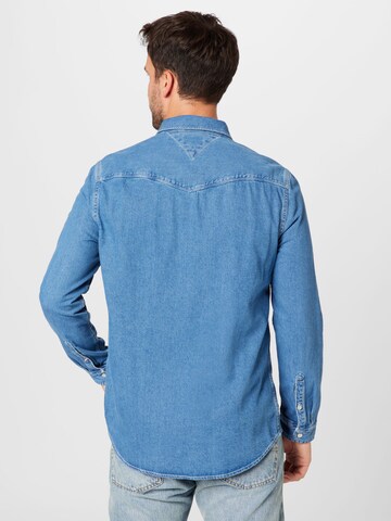 Tommy Jeans Regular Fit Hemd in Blau