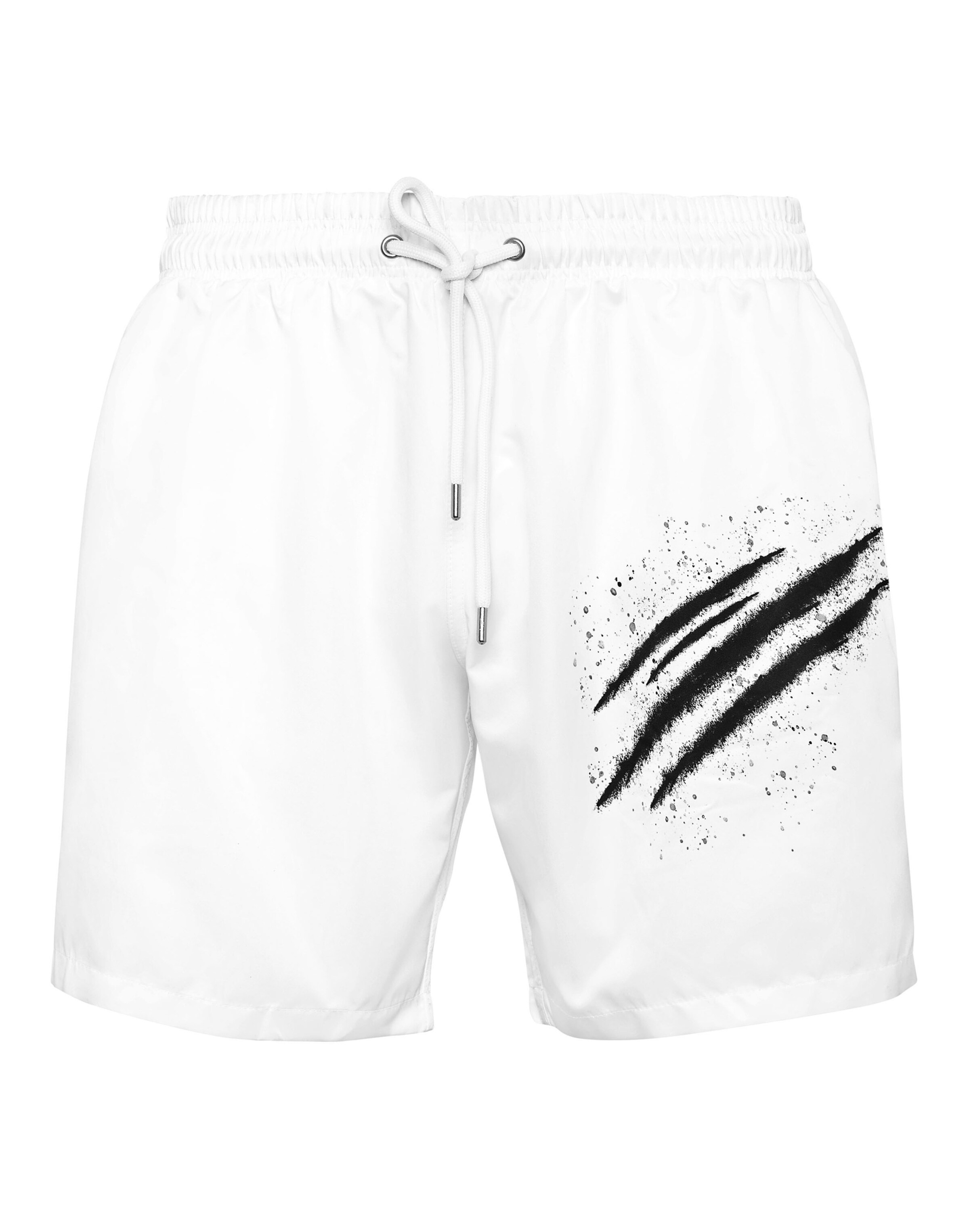 Plein Sport - Bermudas en blanco: frente