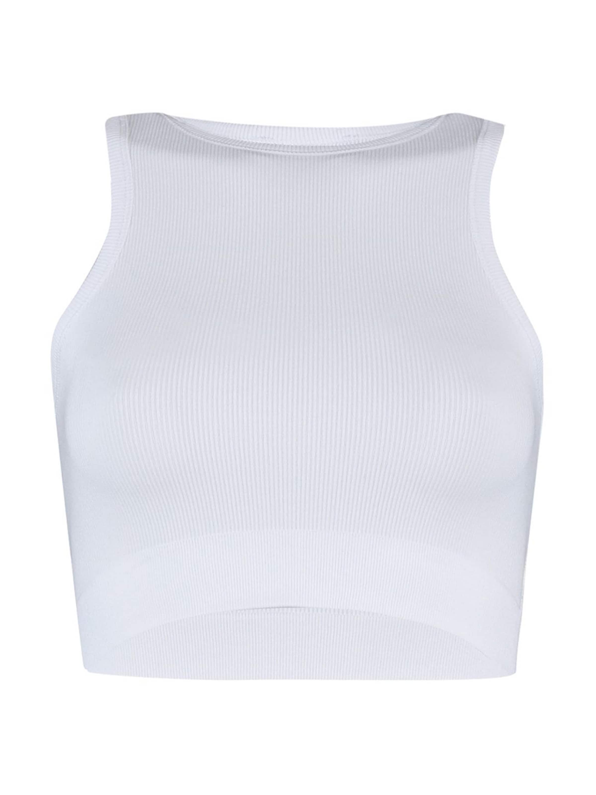 Trendyol Bustier Športni nederček | bela barva: sprednja stran