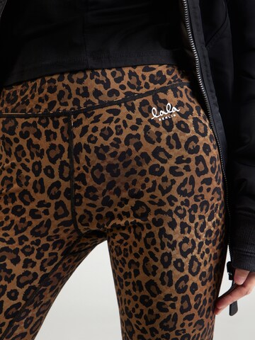 Lala Berlin Skinny Leggingsit 'Lea' värissä ruskea