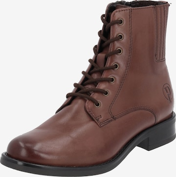 Bottines à lacets 'Silba' Palado en marron : devant