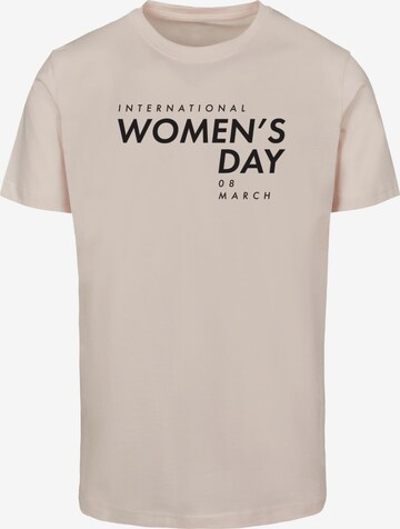 Merchcode Shirt 'WD - International Women's Day' in Pink: predná strana