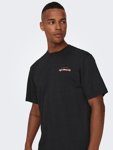 Only & Sons - Camiseta 'ELI' en negro