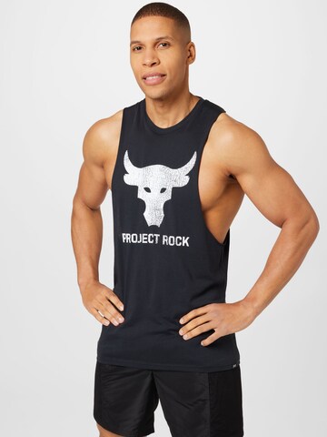 UNDER ARMOUR - Camisa funcionais 'PROJECT ROCK BRAHMA BULL' em preto: frente