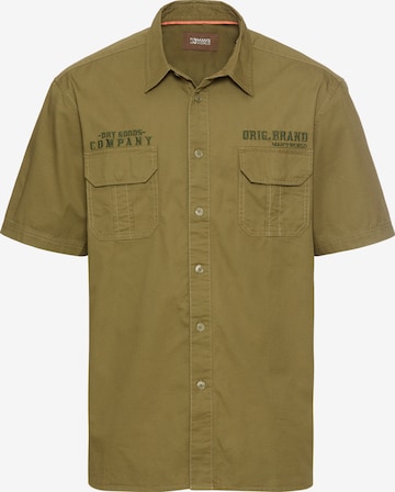 Man's World Hemd in Grün: Vorderseite