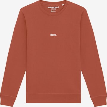 Sweat-shirt ' Nope ' Watapparel en marron : devant