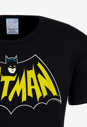 LOGOSHIRT Shirt 'Batman - Fledermaus' in Zwart