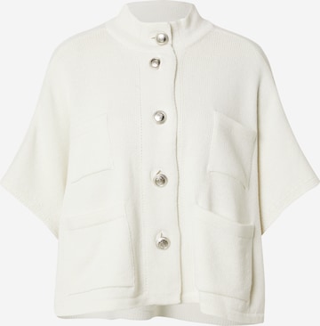 Geacă tricotată de la monari pe bej: față