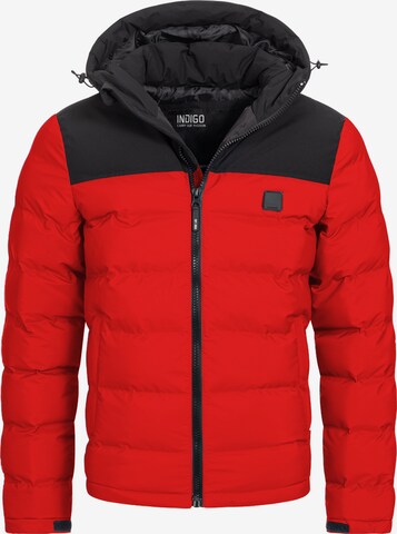 INDICODE JEANS Between-Season Jacket 'Eberhardy' in Red: front