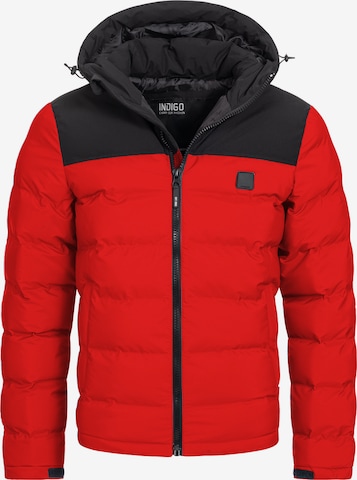 INDICODE JEANS Between-Season Jacket 'Eberhardy' in Red: front