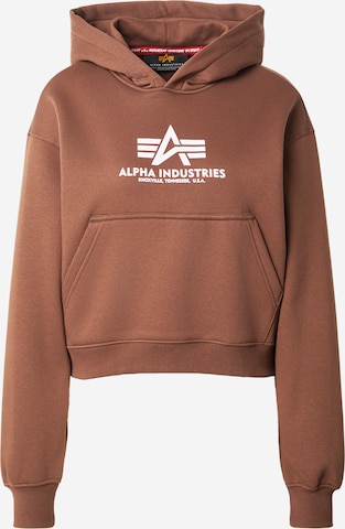 ALPHA INDUSTRIES Свитшот в Коричневый: спереди
