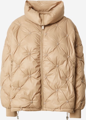 GUESS Winter Jacket in Beige: front