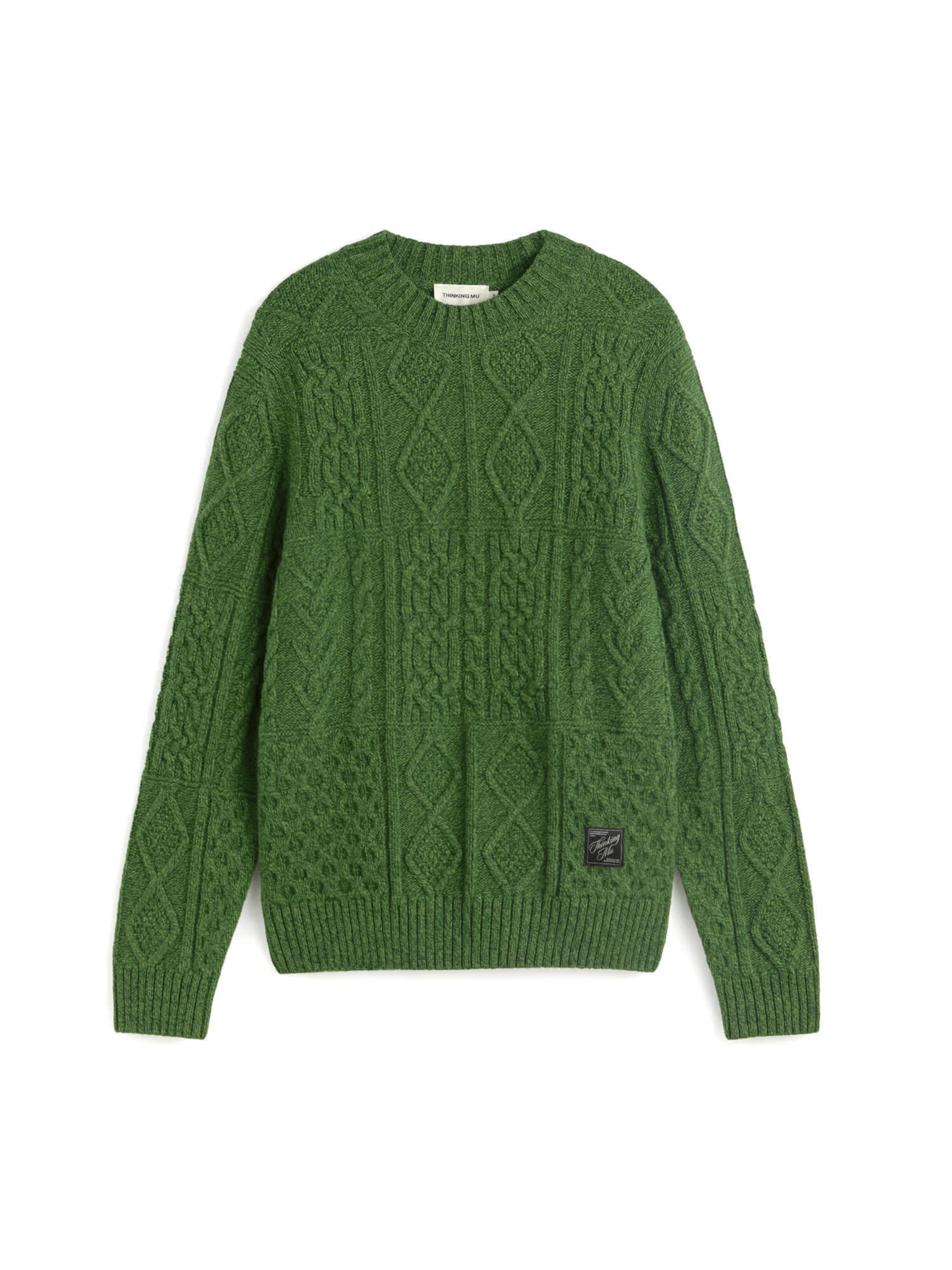 Thinking MU Trui 'Rasta' in Groen: voorkant