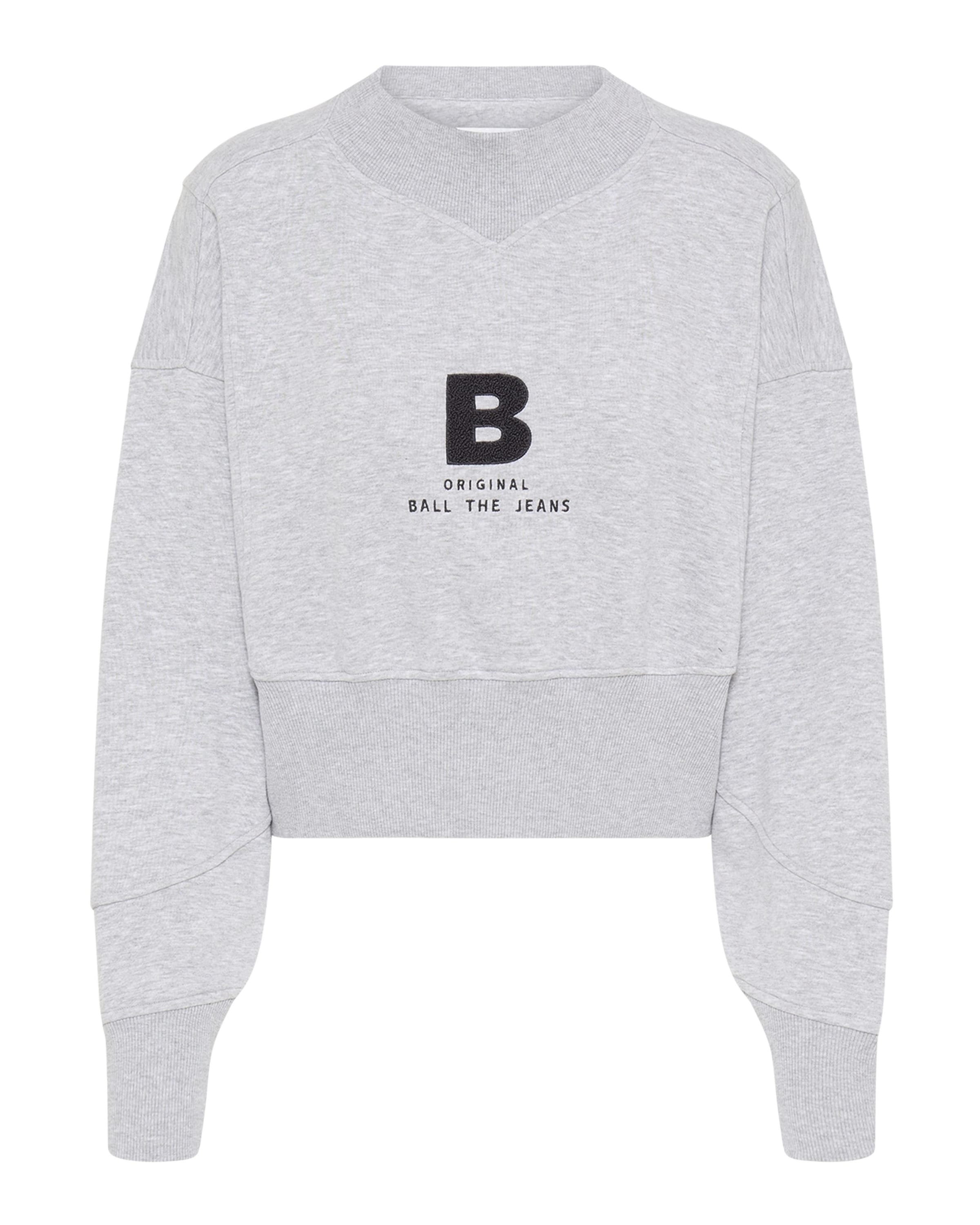 Ball Zip-Up Hoodie in Grey: front