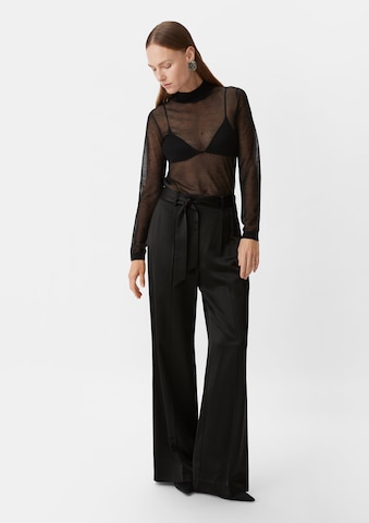 COMMA Wide Leg Hose in Schwarz