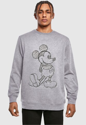 ABSOLUTE CULT Sweatshirt 'Mickey Mouse - Sketch' in Grey: front