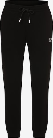 EA7 Emporio Armani Tapered Pants in Black: front