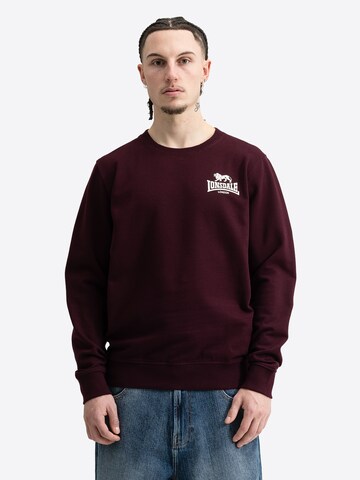 LONSDALE Sweatshirt 'LONGRIDGE' in Rood: voorkant