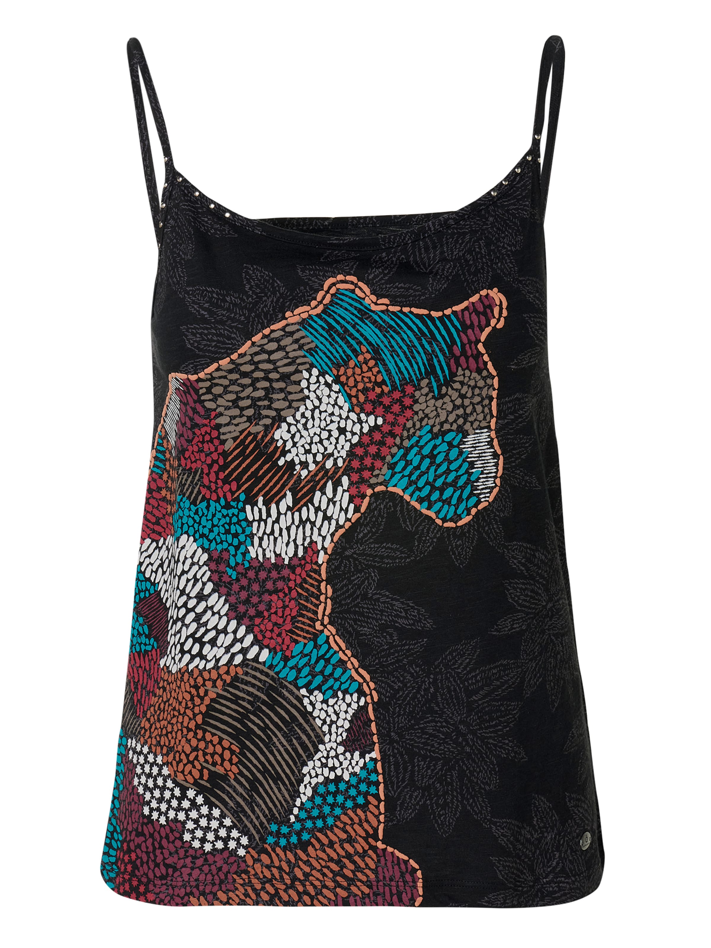 Top di KOROSHI in nero: frontale