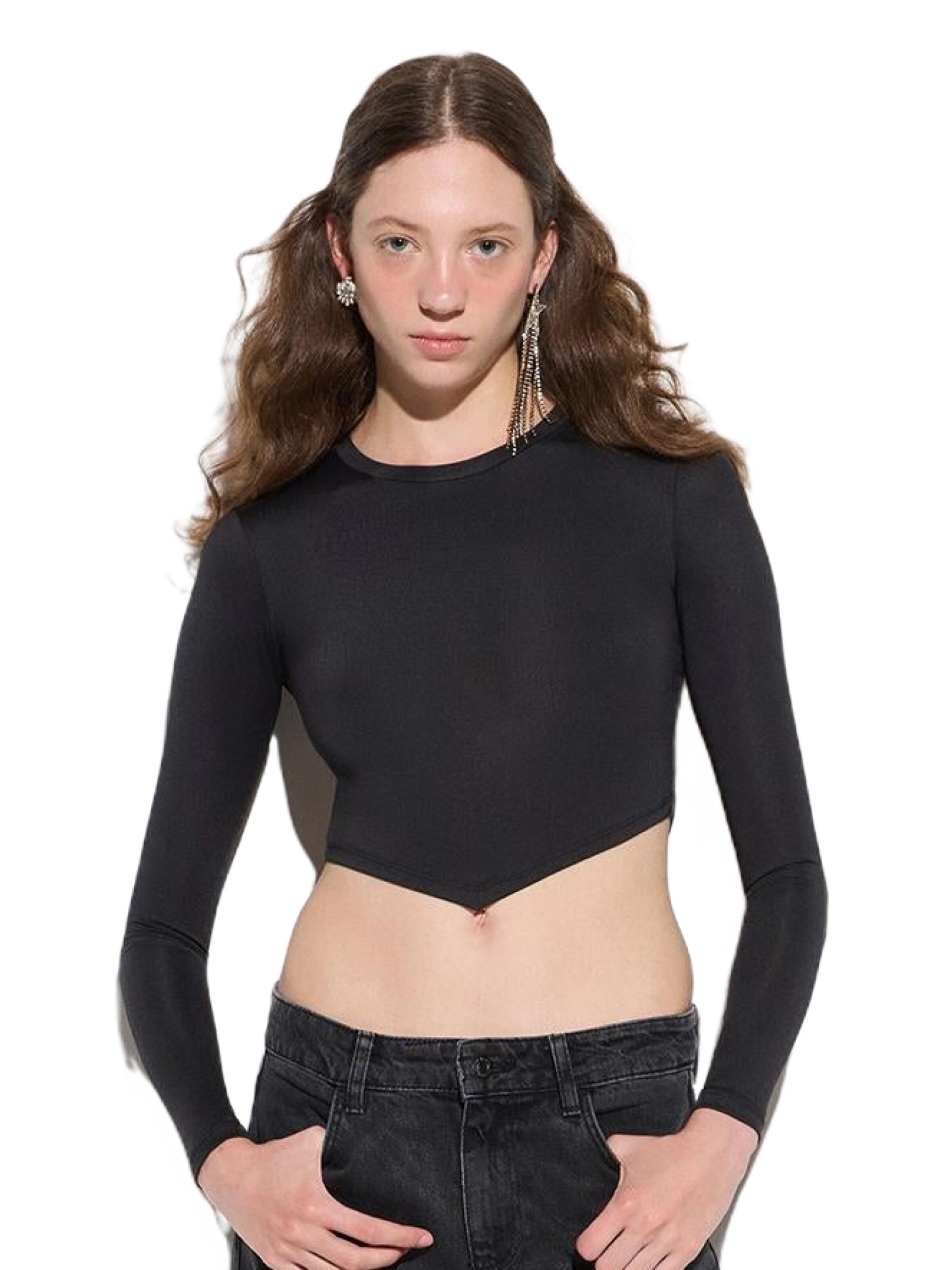 No Matter What Shirt 'Athlet' in Black: front