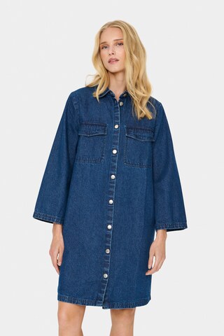 SAINT TROPEZ Jurk in Blauw: voorkant