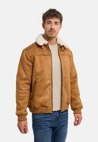 INDICODE JEANS Between-season jacket in Beige: front