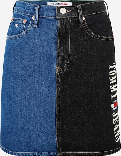 Tommy Jeans Пола в син деним / огнено червено / черен деним / бяло, Преглед на продукта