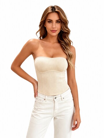 KoJooin Top in Beige: front