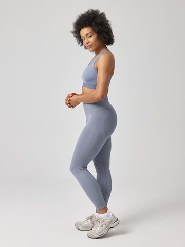 SNOCKS Skinny Sporthose 'Seamless' in Blau