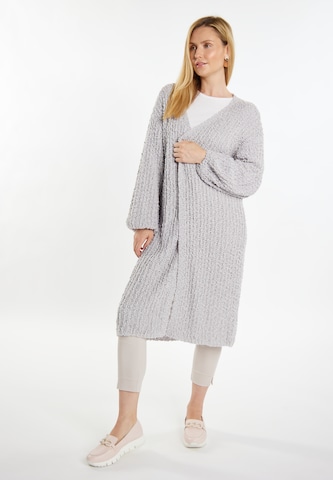 usha WHITE LABEL Knit cardigan 'Lynnea' in Grey