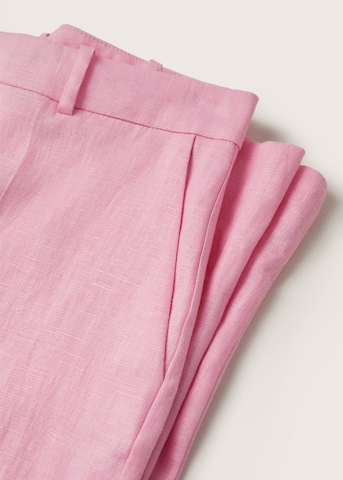 MANGO Regular Pleated Pants 'Boreli' in Pink