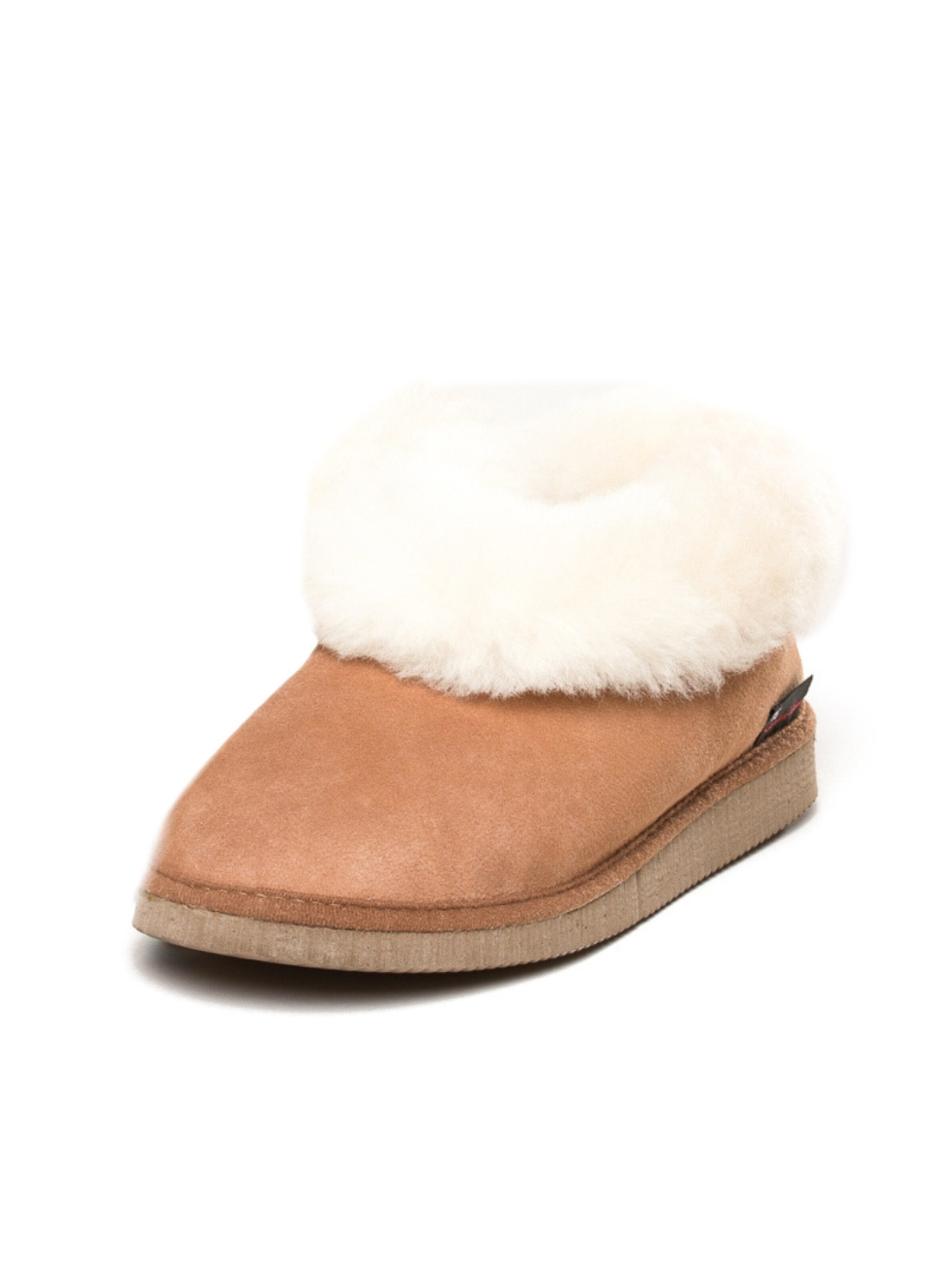 kitz-pichler Slippers 'Lammfellhausschuhe Gisi' in Brown: front
