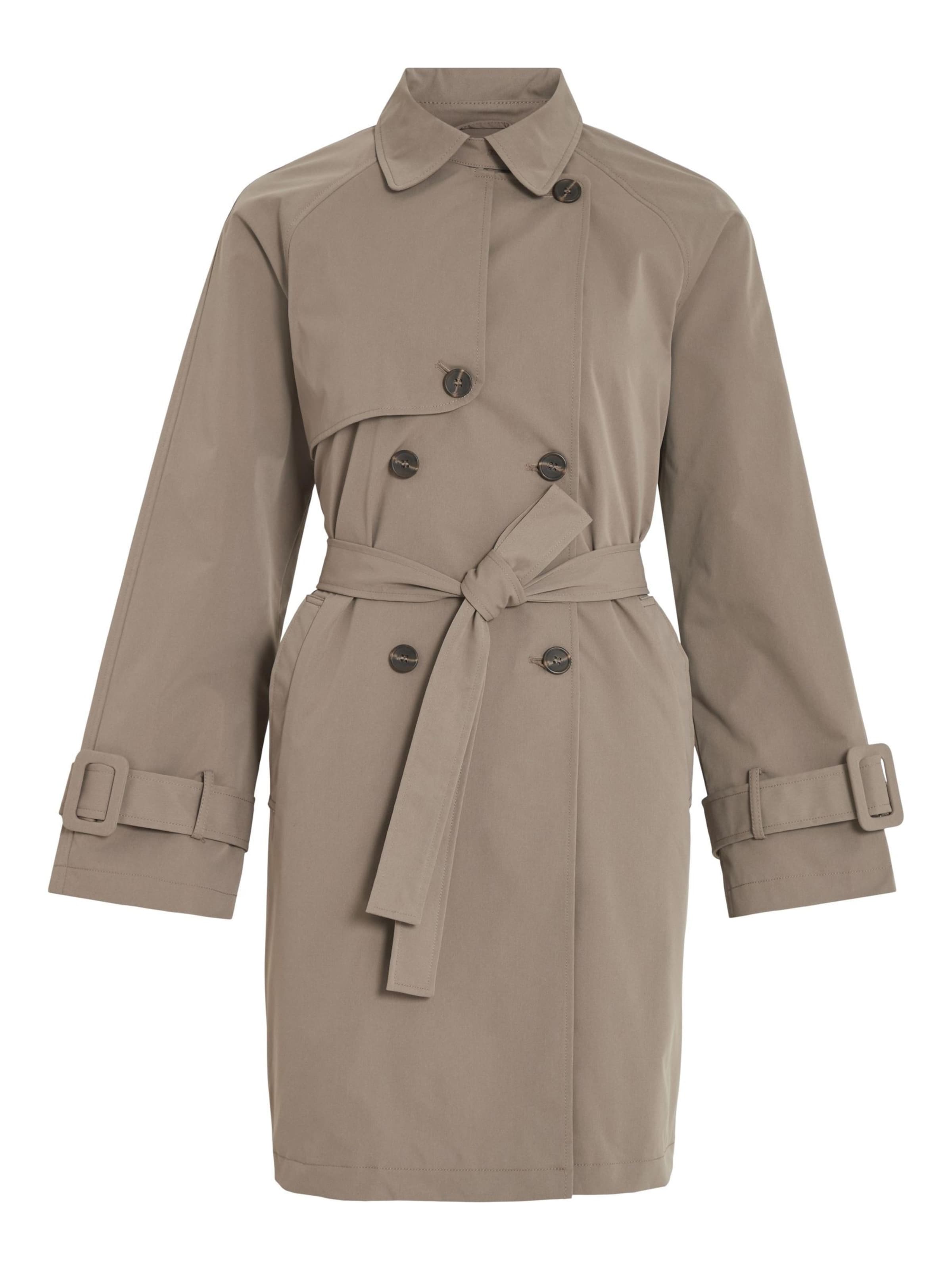 VILA - Abrigo de entretiempo en marrón: frente