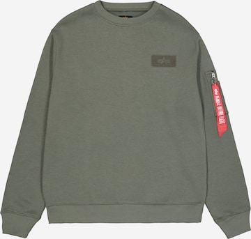 ALPHA INDUSTRIES Sweatshirt in Grün: Vorderseite