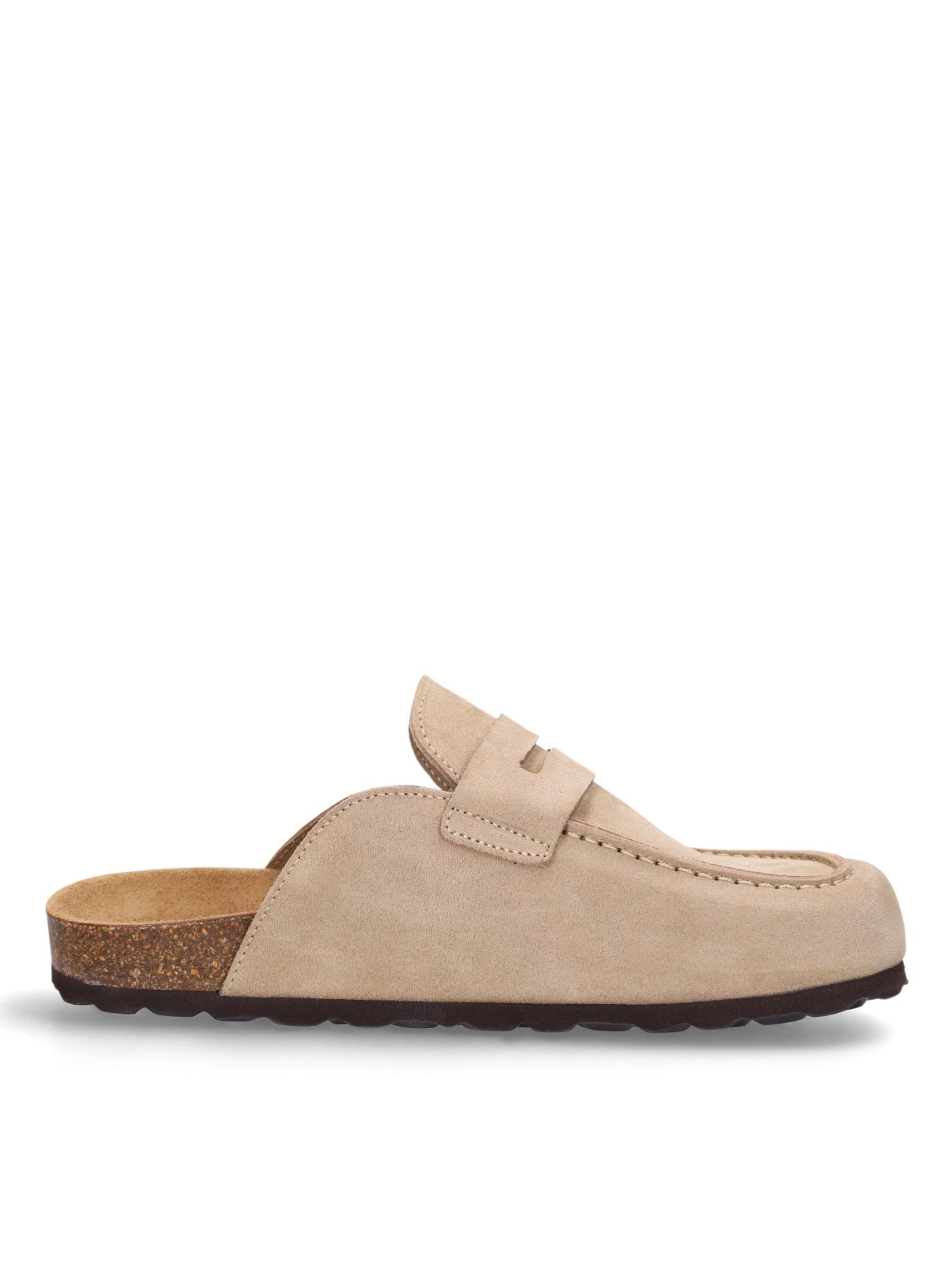 MANFIELD Pantolette in Beige